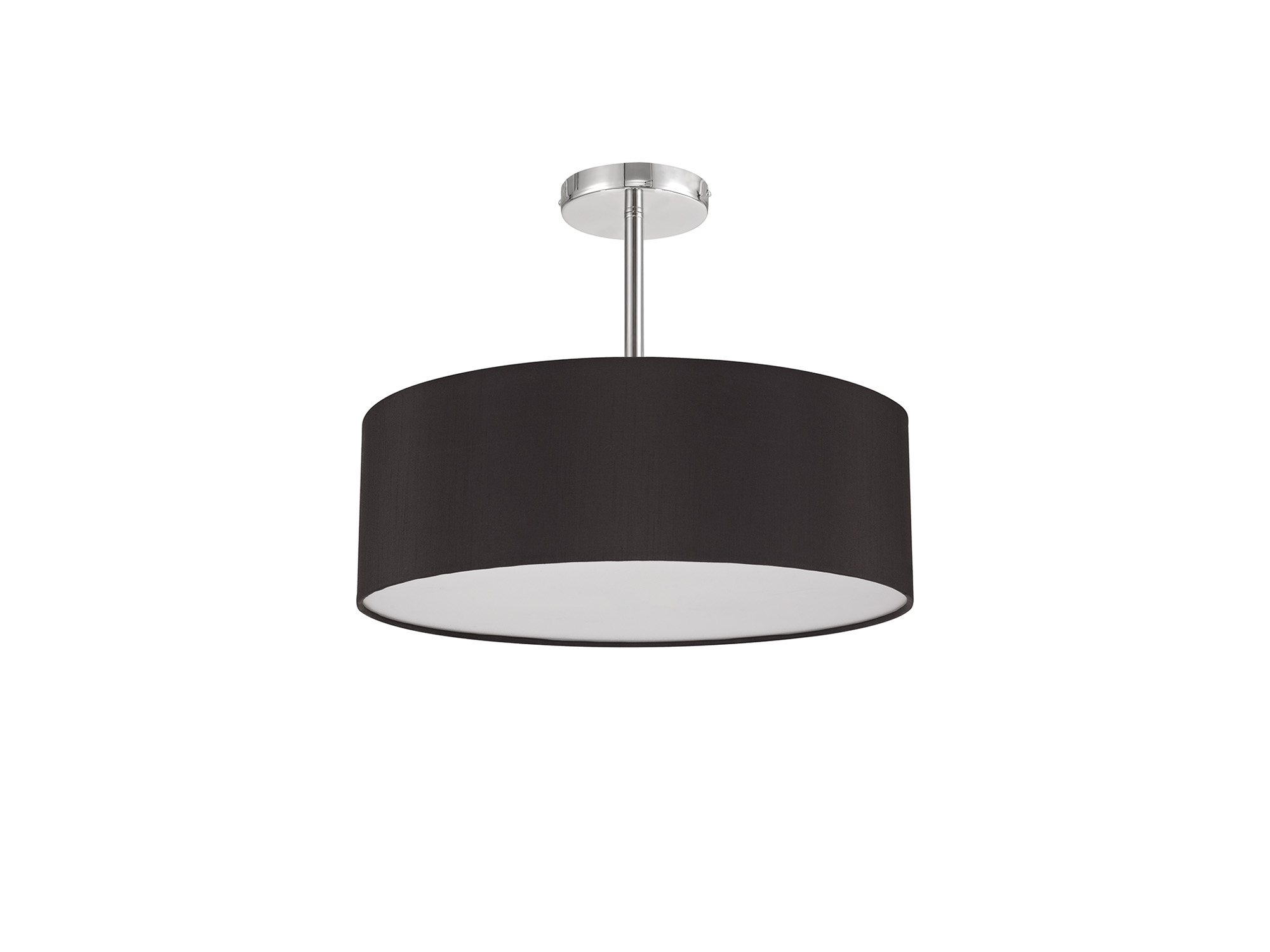 Baymont 45cm Semi Flush 5 Light Polished Chrome, Black/White DK0725  Deco Baymont